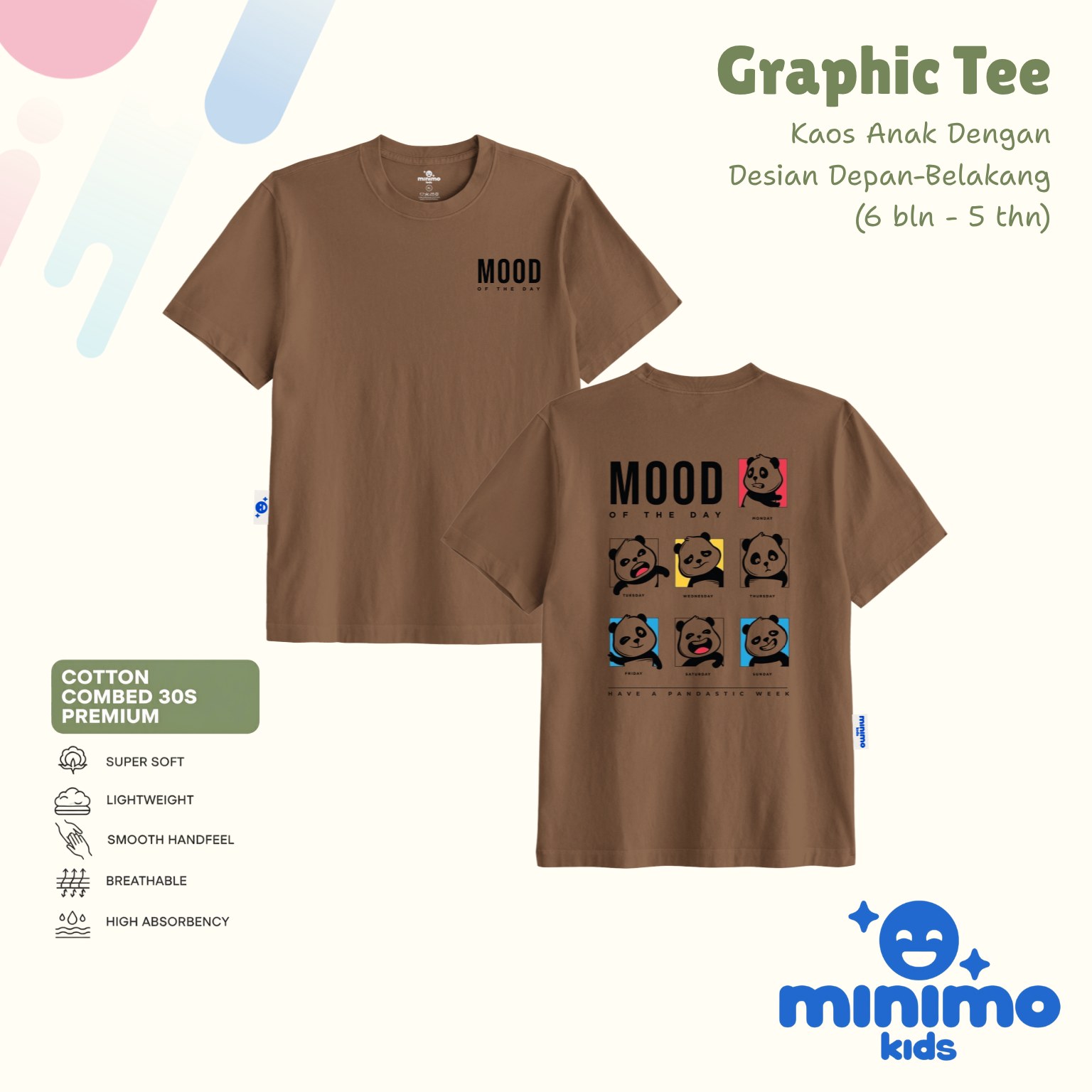 Basic Tee Minimo Kids - toffee